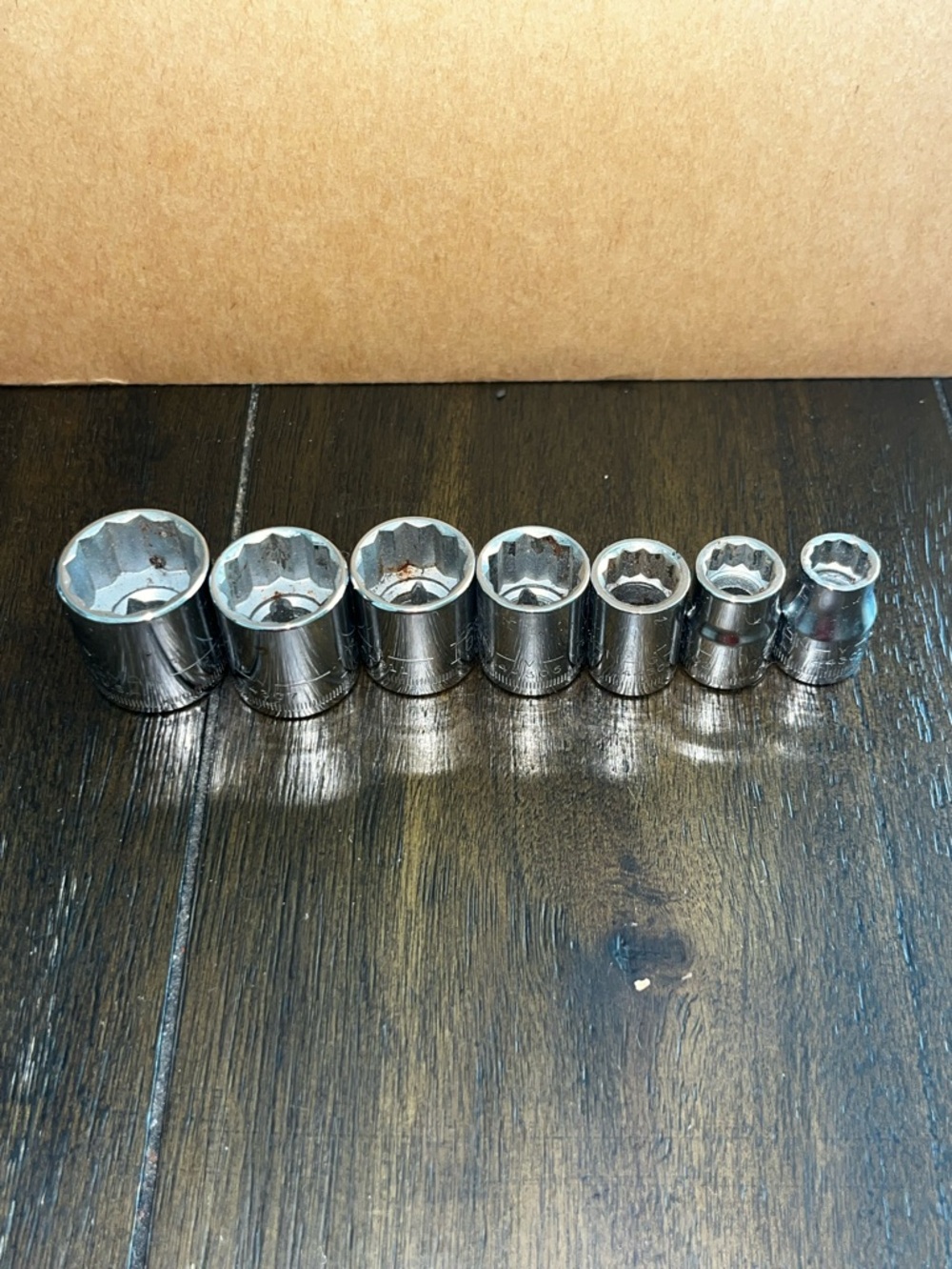 Craftsman 12 Pt Metric Sockets V & G (7) Pieces: 19- 17 - 16 - 14 - 11 - 10 - 9
